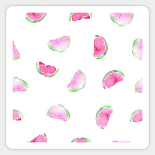 Watermelon slices in watercolor for fun summer and beach Sticker